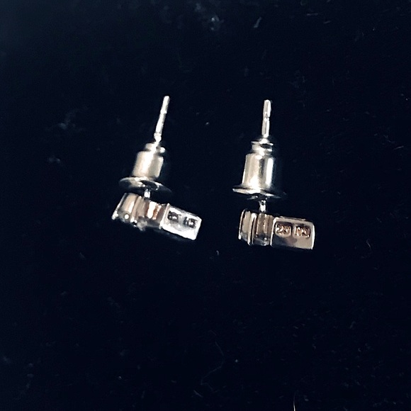 NEW: Fashionable Dainty Sterling Silver [Stamped 925s] CZ Post Stud Earrings - Picture 7 of 16